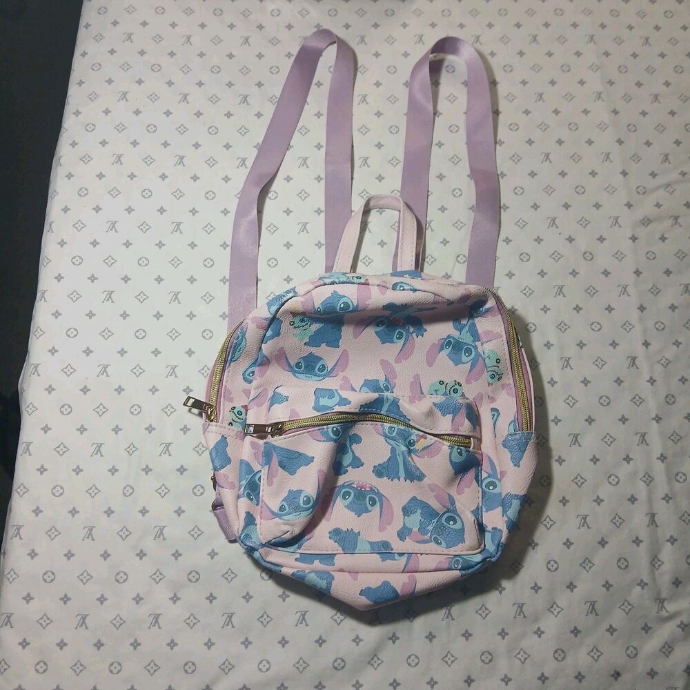 Disney Stitch Pink Mini Backpack Girls Kids Small Cartoon Bag